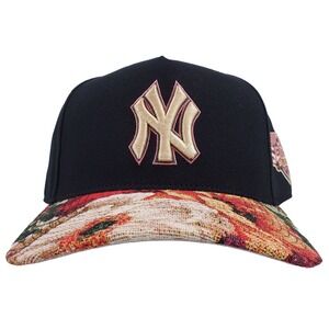 NY Yankees Mitchell & Ness MLB Pro Fit Snapback Hat Cap 3D Logo Floral Bill New